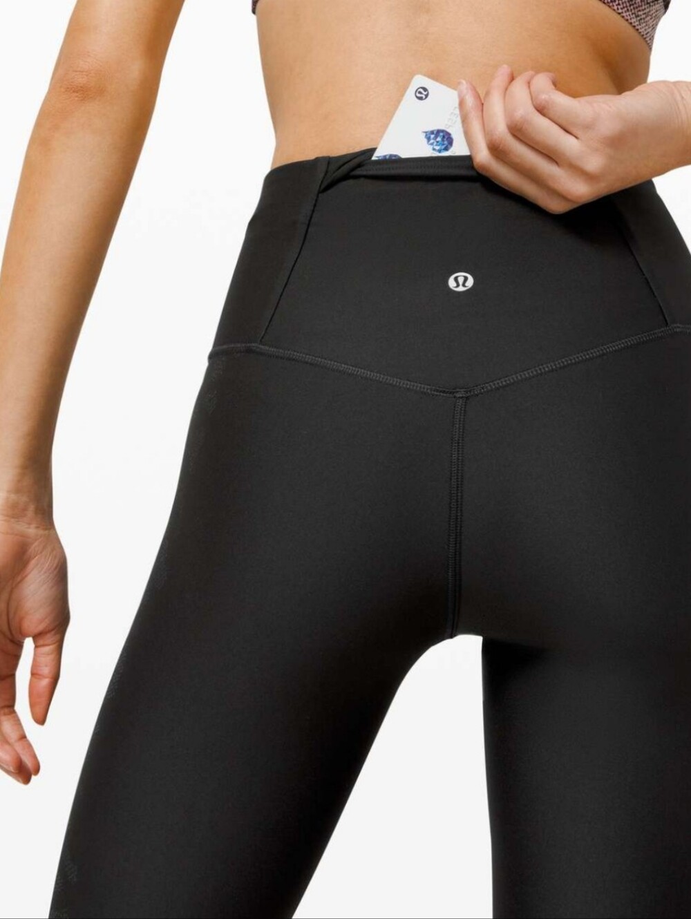 Lululemon Black Textured Compression Leggings Size M